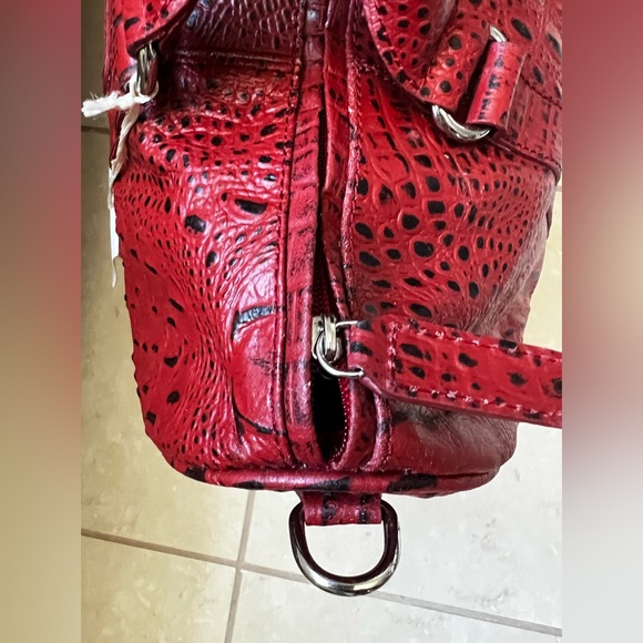 New Cleo and Patek Red Ostrich Tote Bag - Picture 6 of 15